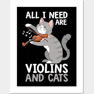 Violin Kitty Cat Violinist Kitten Posters and Art